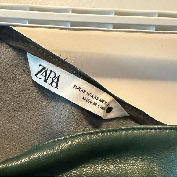 ZARA FAUX LEATHER ASYMMETRIC TOP - Picture 8 of 8